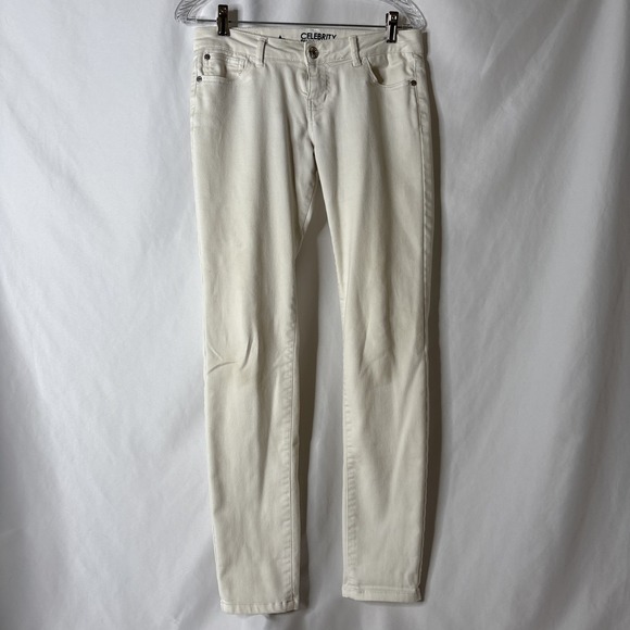 Celebrity Pink Denim - Celebrity Pink Women's Juniors Size‎ 5 Off White Denim Skinny Jeans Low Rise
